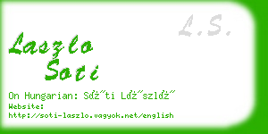 laszlo soti business card